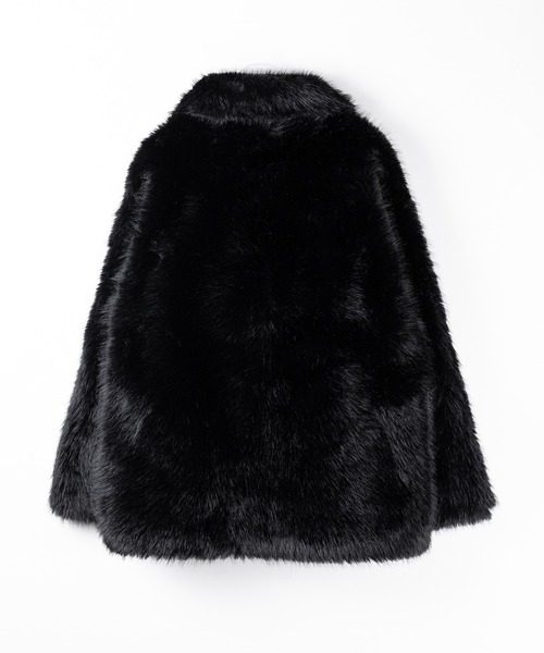 セール】【 5color 】フェイクファーボリュームミドルコート ／ fake