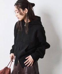 CHIC STYLE | ジップアップニットフーディ＜大きいサイズ有＞シックスタイル(パーカー)