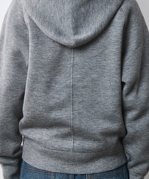 CHIC STYLE（シックスタイル）の「ジップアップニットフーディ＜大きいサイズ有＞シックスタイル（パーカー・レディース・アイボリー/グレー/ブラック・L/M/5L/4L/3L/LL）」の16枚目の写真