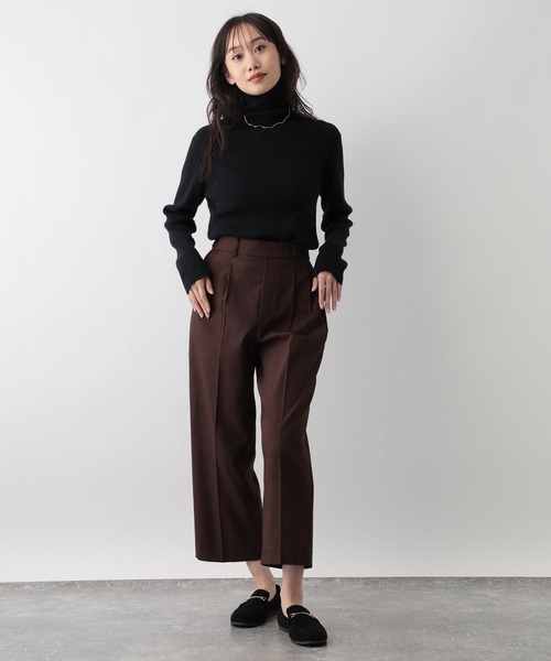 FOUND GOOD（ファウンドグッド）の「メンカシミヤリブタートルニット（ニット/セーター・レディース・ブラック/グレー系2/レッド系8/ベージュ・L/M）」の5枚目の写真