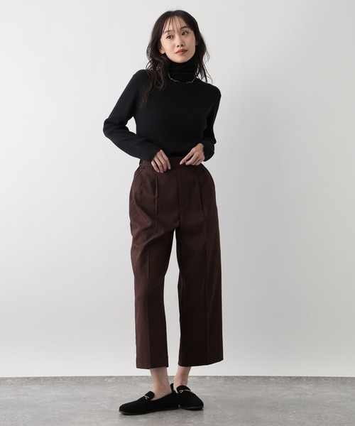 FOUND GOOD（ファウンドグッド）の「メンカシミヤリブタートルニット（ニット/セーター・レディース・ブラック/グレー系2/レッド系8/ベージュ・L/M）」の6枚目の写真