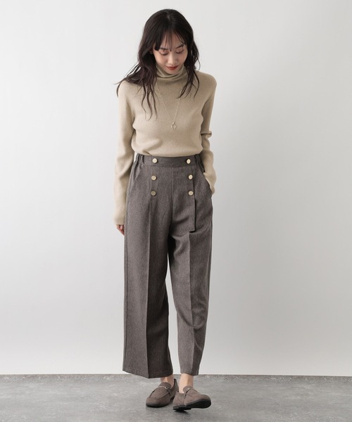 FOUND GOOD（ファウンドグッド）の「メンカシミヤリブタートルニット（ニット/セーター・レディース・ブラック/グレー系2/レッド系8/ベージュ・L/M）」の13枚目の写真