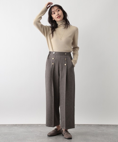 FOUND GOOD（ファウンドグッド）の「メンカシミヤリブタートルニット（ニット/セーター・レディース・ブラック/グレー系2/レッド系8/ベージュ・L/M）」の14枚目の写真