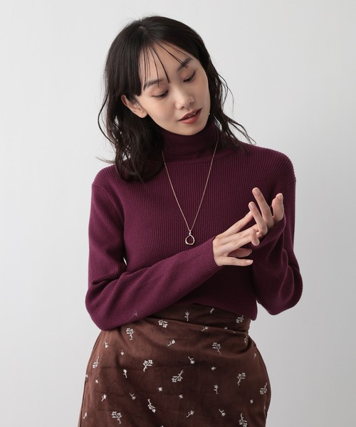 FOUND GOOD（ファウンドグッド）の「メンカシミヤリブタートルニット（ニット/セーター・レディース・ブラック/グレー系2/レッド系8/ベージュ・L/M）」の19枚目の写真