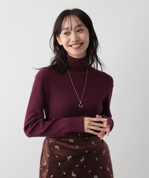 FOUND GOOD（ファウンドグッド）の「メンカシミヤリブタートルニット（ニット/セーター・レディース・ブラック/グレー系2/レッド系8/ベージュ・L/M）」の20枚目の写真