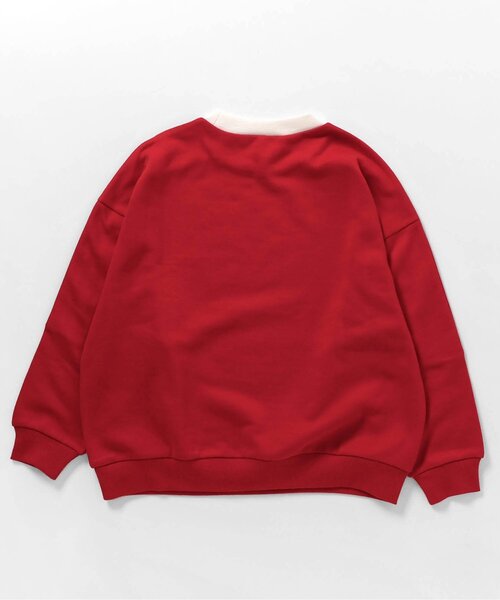 BREEZE（ブリーズ）の「【WEB限定/ジュニア対応】 サイドライントレーナー(セットアップ可)（スウェット・キッズ・レッド/オフホワイト/ブラック・90/100/110/120/130/140/150）」の16枚目の写真