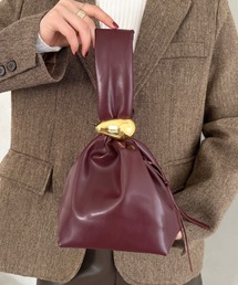 MYMOOD. | ワンポイントパーツ ワンハンドルサイドファスナーハンドバッグ オケージョンバッグ 結婚式 お呼ばれ オケージョン(ハンドバッグ)