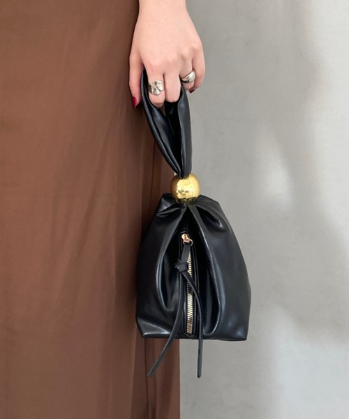 MYMOOD.（マイムード）の「ワンポイントパーツ ワンハンドルサイドファスナーハンドバッグ オケージョンバッグ 結婚式 お呼ばれ オケージョン（ハンドバッグ・レディース・ワインレッド/アイボリー/ブラック/ブラウン・FREE）」の14枚目の写真