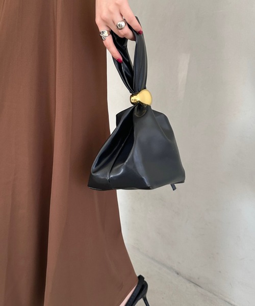 MYMOOD.（マイムード）の「ワンポイントパーツ ワンハンドルサイドファスナーハンドバッグ オケージョンバッグ 結婚式 お呼ばれ オケージョン（ハンドバッグ・レディース・ワインレッド/アイボリー/ブラック/ブラウン・FREE）」の15枚目の写真