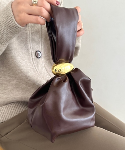 MYMOOD.（マイムード）の「ワンポイントパーツ ワンハンドルサイドファスナーハンドバッグ オケージョンバッグ 結婚式 お呼ばれ オケージョン（ハンドバッグ・レディース・ワインレッド/アイボリー/ブラック/ブラウン・FREE）」の20枚目の写真