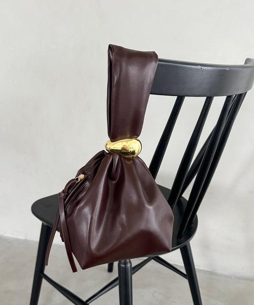 MYMOOD.（マイムード）の「ワンポイントパーツ ワンハンドルサイドファスナーハンドバッグ オケージョンバッグ 結婚式 お呼ばれ オケージョン（ハンドバッグ・レディース・ワインレッド/アイボリー/ブラック/ブラウン・FREE）」の19枚目の写真