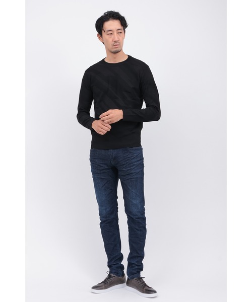 HIGH STREET（ハイストリート）の「ﾊﾞｲｱｽﾘﾝｸｽｸﾙｰﾈｯｸKN（ニット/セーター・メンズ・ホワイト/ネイビー/ブラック・MEDIUM/LARGE/LL）」の5枚目の写真