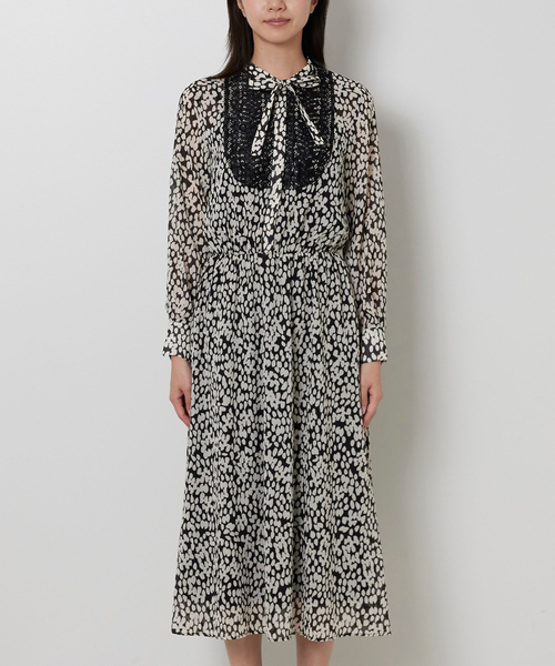 NARACAMICIE（ナラカミーチェ）の「【NARACAMICIE】レース×ラメドットワンピース（ワンピース・レディース・ブラック・M）」の2枚目の写真