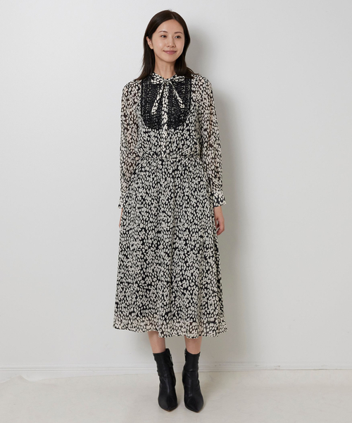 NARACAMICIE（ナラカミーチェ）の「【NARACAMICIE】レース×ラメドットワンピース（ワンピース・レディース・ブラック・M）」の10枚目の写真