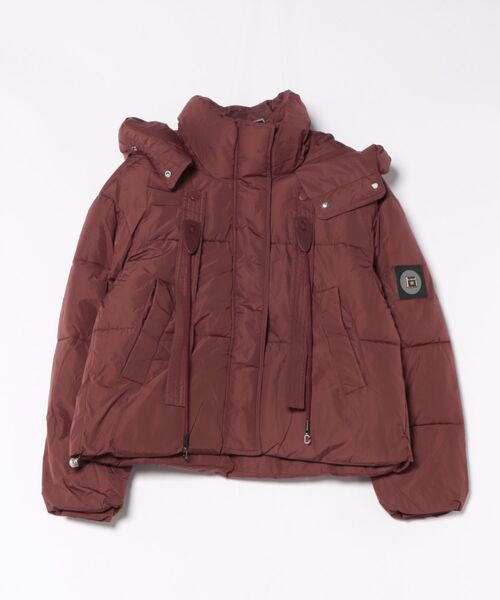 セール】フード付き フロントテープデザイン エコダウンジャケット