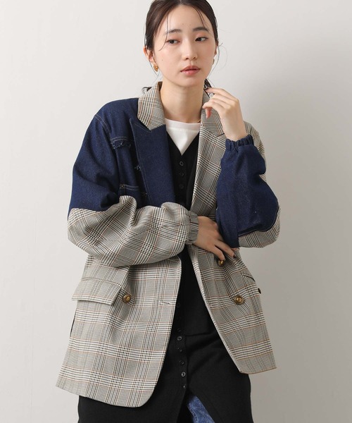 AULA AILA(アウラアイラ)の「AULAデニムチェックコンビ(その他アウター・レディース・チェック・FREE)」の1枚目の写真