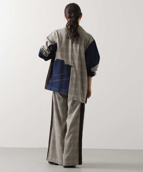 AULA AILA(アウラアイラ)の「AULAデニムチェックコンビ(その他アウター・レディース・チェック・FREE)」の7枚目の写真