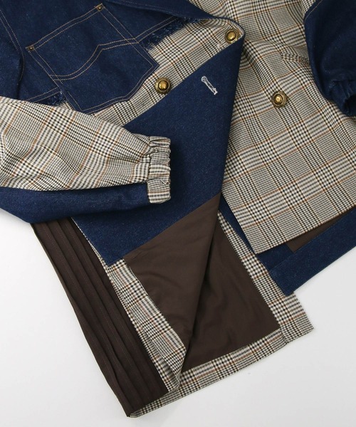 AULA AILA(アウラアイラ)の「AULAデニムチェックコンビ(その他アウター・レディース・チェック・FREE)」の3枚目の写真