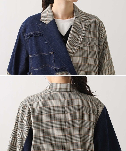 AULA AILA(アウラアイラ)の「AULAデニムチェックコンビ(その他アウター・レディース・チェック・FREE)」の6枚目の写真