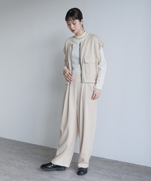 Yeoun（ヨウン）の「ZIPベスト&タックパンツ（セットアップ）」