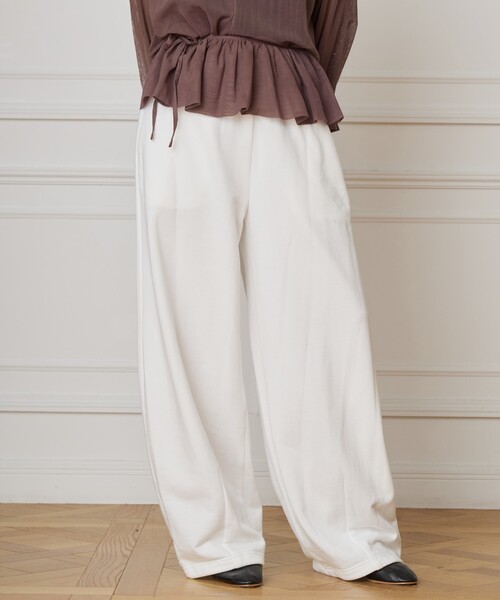 IENA LA BOUCLE(イエナラブークル)の「IENA LA BOUCLE スウェットパンツ(スウェットパンツ・レディース・チャコールグレー/ホワイト/ホワイト系その他・38/36)」の1枚目の写真