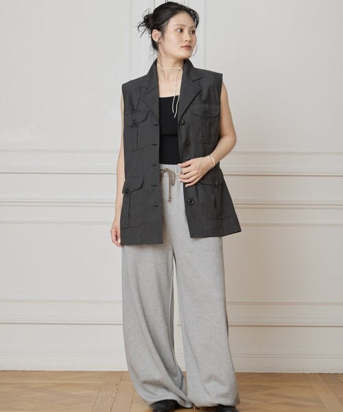 IENA LA BOUCLE(イエナラブークル)の「IENA LA BOUCLE スウェットパンツ(スウェットパンツ・レディース・チャコールグレー/ホワイト/ホワイト系その他・38/36)」の21枚目の写真