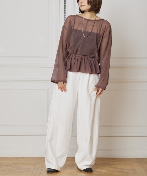 IENA LA BOUCLE(イエナラブークル)の「IENA LA BOUCLE スウェットパンツ(スウェットパンツ・レディース・チャコールグレー/ホワイト/ホワイト系その他・38/36)」の15枚目の写真