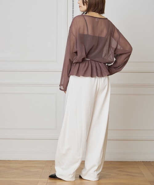 IENA LA BOUCLE(イエナラブークル)の「IENA LA BOUCLE スウェットパンツ(スウェットパンツ・レディース・チャコールグレー/ホワイト/ホワイト系その他・38/36)」の13枚目の写真