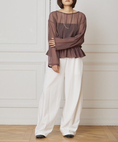 IENA LA BOUCLE(イエナラブークル)の「IENA LA BOUCLE スウェットパンツ(スウェットパンツ・レディース・チャコールグレー/ホワイト/ホワイト系その他・38/36)」の12枚目の写真