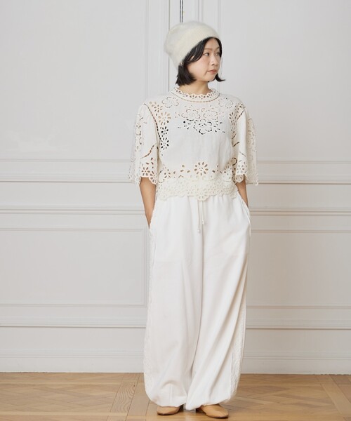 IENA LA BOUCLE(イエナラブークル)の「IENA LA BOUCLE スウェットパンツ(スウェットパンツ・レディース・チャコールグレー/ホワイト/ホワイト系その他・38/36)」の8枚目の写真