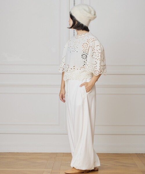 IENA LA BOUCLE(イエナラブークル)の「IENA LA BOUCLE スウェットパンツ(スウェットパンツ・レディース・チャコールグレー/ホワイト/ホワイト系その他・38/36)」の7枚目の写真