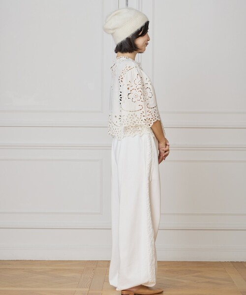 IENA LA BOUCLE(イエナラブークル)の「IENA LA BOUCLE スウェットパンツ(スウェットパンツ・レディース・チャコールグレー/ホワイト/ホワイト系その他・38/36)」の6枚目の写真