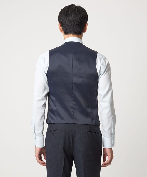 green label relaxing（グリーンレーベルリラクシング）の「A+ TWPU バーズアイ 5B スリム ベスト -ウォッシャブル-（ベスト・メンズ・ネイビー/ダークブラウン/ダークグレー・XL/M/S/L/XXL）」の12枚目の写真