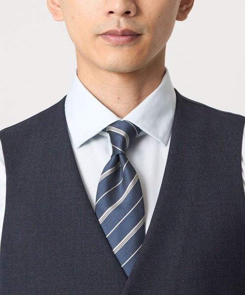 green label relaxing（グリーンレーベルリラクシング）の「A+ TWPU バーズアイ 5B スリム ベスト -ウォッシャブル-（ベスト・メンズ・ネイビー/ダークブラウン/ダークグレー・XL/M/S/L/XXL）」の13枚目の写真