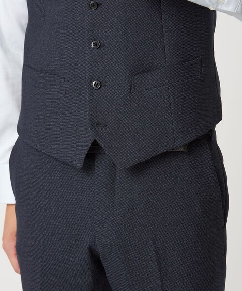 green label relaxing（グリーンレーベルリラクシング）の「A+ TWPU バーズアイ 5B スリム ベスト -ウォッシャブル-（ベスト・メンズ・ネイビー/ダークブラウン/ダークグレー・XL/M/S/L/XXL）」の15枚目の写真