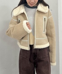 archives(アルシーヴ)のムートンライダースジャケット/(ムートンコート)