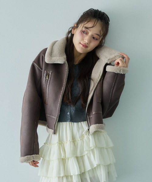 【marka☆】ムートン ライダース コート☆ CRIMIE（クライミー）の「MOUTON RIDERS JACKET（ライダースジャケット