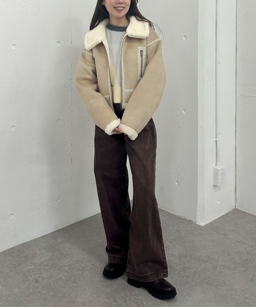 ムートンライダースジャケット／（ムートンコート）｜archives