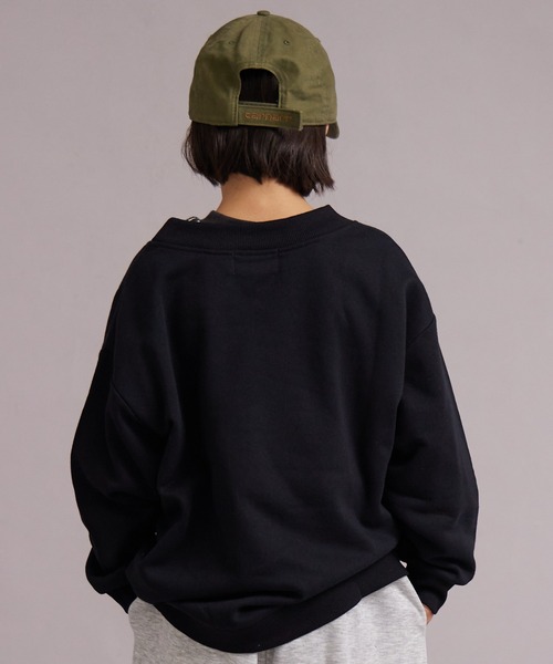 PAIRMANON STREET（ペアマノンストリート）の「裏起毛 オーバーサイズ カーディガン【PAIRMANON STREET】（カーディガン/ボレロ・キッズ・イエロー/グレー/パープル/ブラック・130/160/100/110/120/140/150/90）」の6枚目の写真