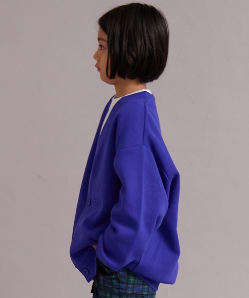 PAIRMANON STREET（ペアマノンストリート）の「裏起毛 オーバーサイズ カーディガン【PAIRMANON STREET】（カーディガン/ボレロ・キッズ・イエロー/グレー/パープル/ブラック・130/160/100/110/120/140/150/90）」の8枚目の写真