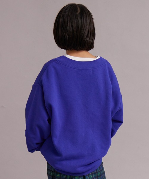 PAIRMANON STREET（ペアマノンストリート）の「裏起毛 オーバーサイズ カーディガン【PAIRMANON STREET】（カーディガン/ボレロ・キッズ・イエロー/グレー/パープル/ブラック・130/160/100/110/120/140/150/90）」の9枚目の写真