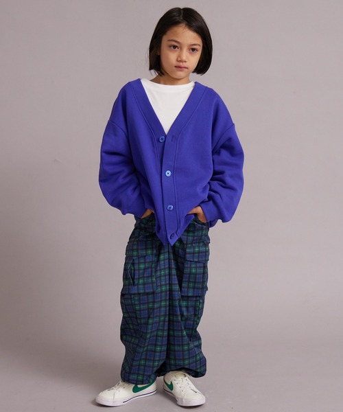 PAIRMANON STREET（ペアマノンストリート）の「裏起毛 オーバーサイズ カーディガン【PAIRMANON STREET】（カーディガン/ボレロ・キッズ・イエロー/グレー/パープル/ブラック・130/160/100/110/120/140/150/90）」の10枚目の写真