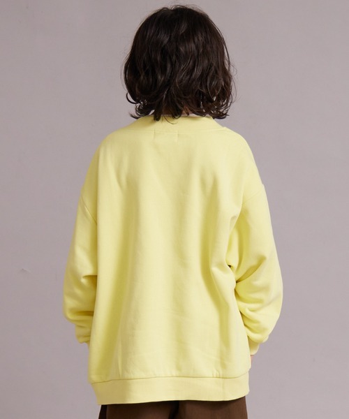 PAIRMANON STREET（ペアマノンストリート）の「裏起毛 オーバーサイズ カーディガン【PAIRMANON STREET】（カーディガン/ボレロ・キッズ・イエロー/グレー/パープル/ブラック・130/160/100/110/120/140/150/90）」の12枚目の写真