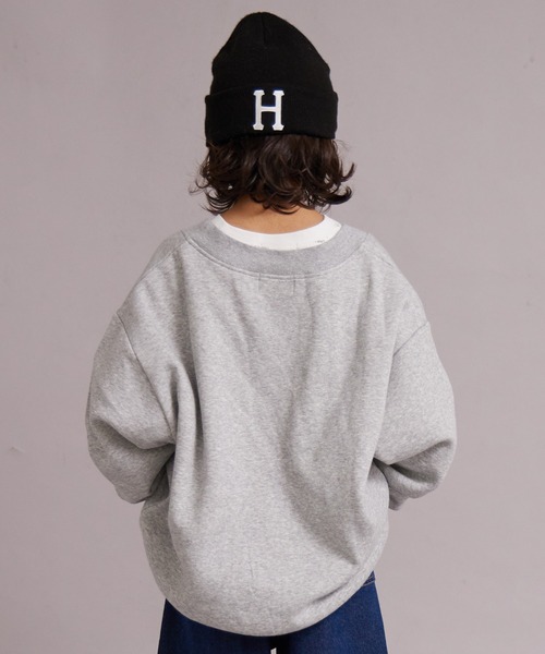 PAIRMANON STREET（ペアマノンストリート）の「裏起毛 オーバーサイズ カーディガン【PAIRMANON STREET】（カーディガン/ボレロ・キッズ・イエロー/グレー/パープル/ブラック・130/160/100/110/120/140/150/90）」の17枚目の写真