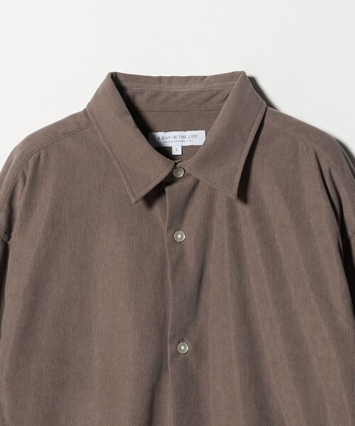A DAY IN THE LIFE UNITED ARROWS(アデイインザライフユナイテッドアローズ)の「コーデュロイ リラックスシャツ<A DAY IN THE LIFE>(シャツ/ブラウス・メンズ・ネイビー/オフホワイト/モカ・M/L/S)」の5枚目の写真
