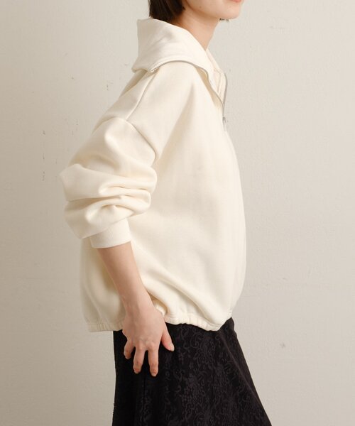 Omekashi(オメカシ)の「刺繍ハーフジップスウェット(スウェット・レディース・アイボリー/チャコールグレー/ピンク/オフホワイト・FREE)」の20枚目の写真