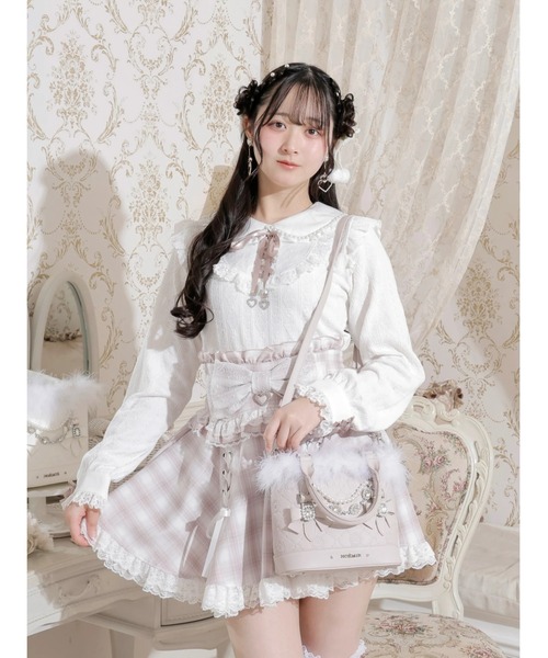 NOEMIE(ノエミー)の「お嬢さんビジューモノグラム2wayショルダーファーバッグ(ショルダーバッグ・レディース・オフホワイト/ピンク/ブラック・ONE SIZE)」の11枚目の写真