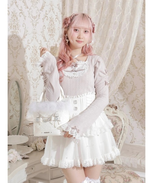 NOEMIE(ノエミー)の「お嬢さんビジューモノグラム2wayショルダーファーバッグ(ショルダーバッグ・レディース・オフホワイト/ピンク/ブラック・ONE SIZE)」の13枚目の写真