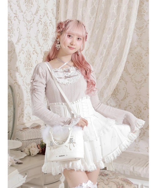 NOEMIE(ノエミー)の「お嬢さんビジューモノグラム2wayショルダーファーバッグ(ショルダーバッグ・レディース・オフホワイト/ピンク/ブラック・ONE SIZE)」の15枚目の写真