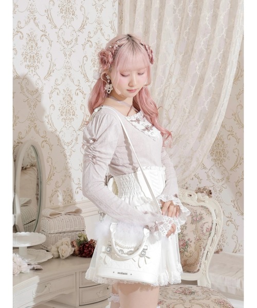 NOEMIE(ノエミー)の「お嬢さんビジューモノグラム2wayショルダーファーバッグ(ショルダーバッグ・レディース・オフホワイト/ピンク/ブラック・ONE SIZE)」の16枚目の写真